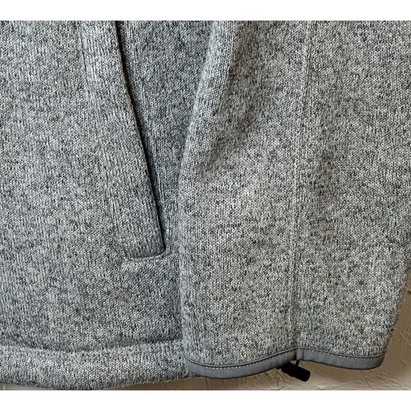 St John's Bay Sweater Jacket Men's XXL Gray Full  Zip Up Chest Pocket Draw Cord - Picture 7 of 14